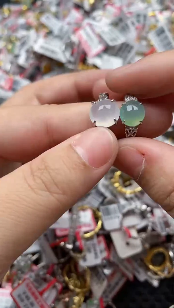 【闪购商品】翡翠戒指银S925镶嵌55555---4