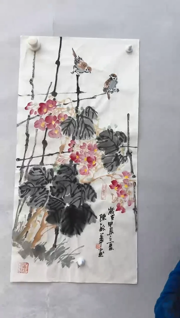 【闪购商品】折扇1花鸟画作品福利福利