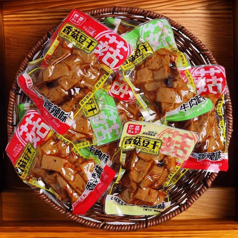 香菇豆干2包真空包装开袋即食好吃经典小零食