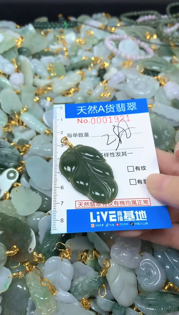颈饰未镶嵌翡翠净货挂件-1921