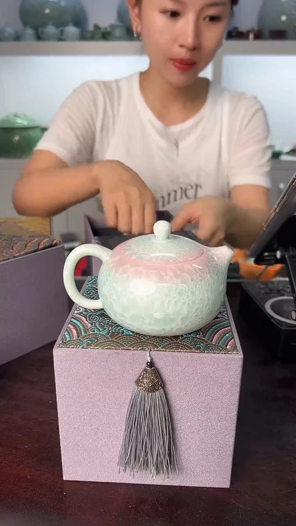 龙泉云间青瓷小米茶器