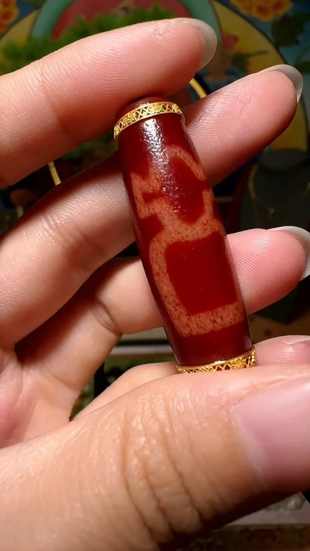 18K金镶嵌吊坠(不含链)玛瑙/玉髓（覆膜）吊坠