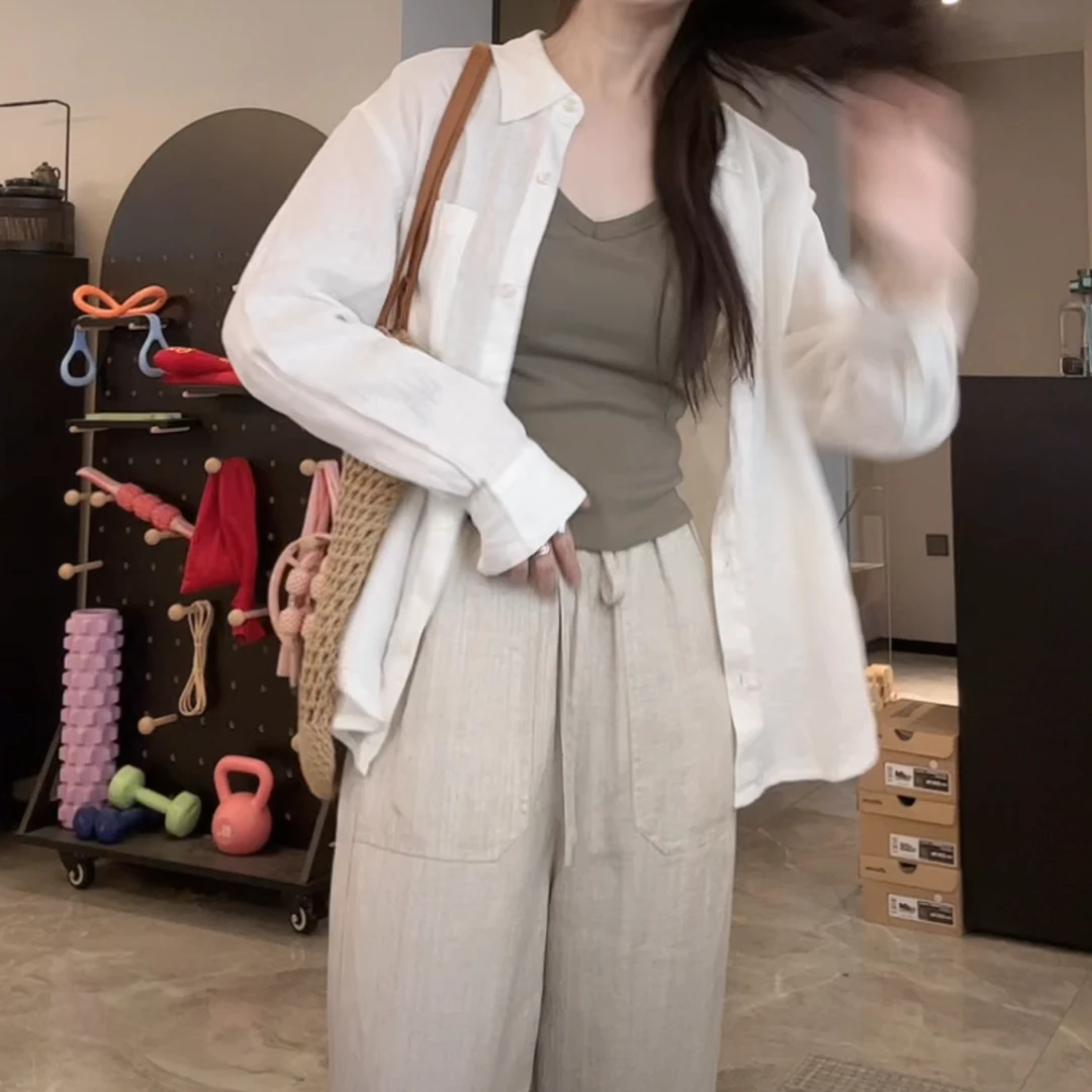 设计感时尚宽松休闲百搭衬衣女2025夏季新款气质长袖小众防晒上衣