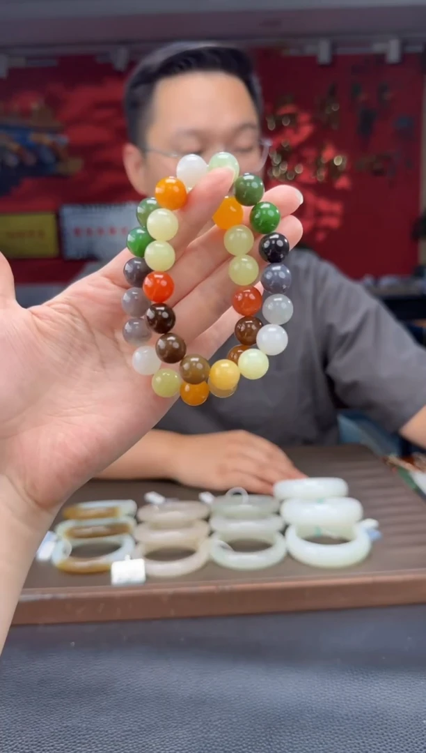 手串未镶嵌和田玉多宝单圈手串多样性发货拍一发一