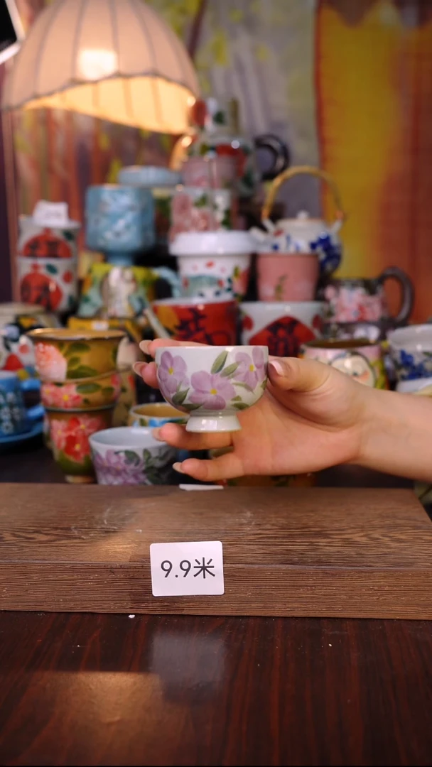 杯子陶泥垚手作 景德镇手工手绘陶瓷器物