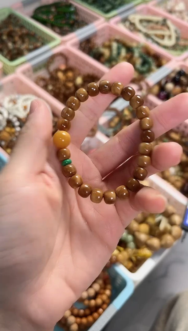 【闪购商品】石英质玉（黄龙玉）手串未镶嵌库克搭配黄龙玉