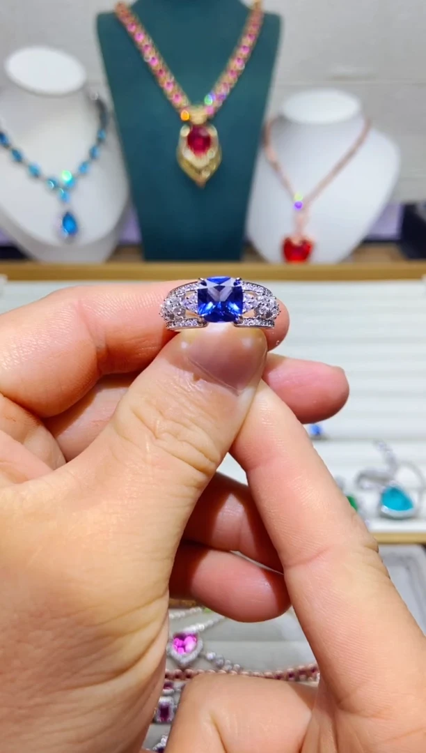 银S925镶嵌耳饰紫晶1