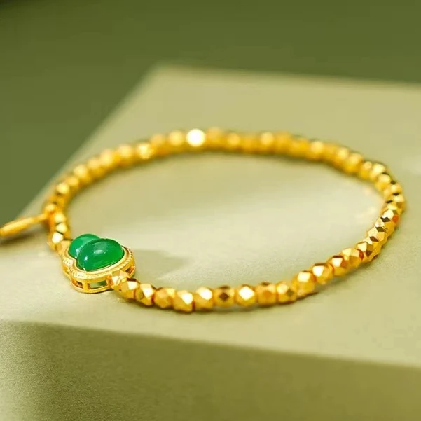 18K 金葫芦蹦迪珠手链新国潮a17