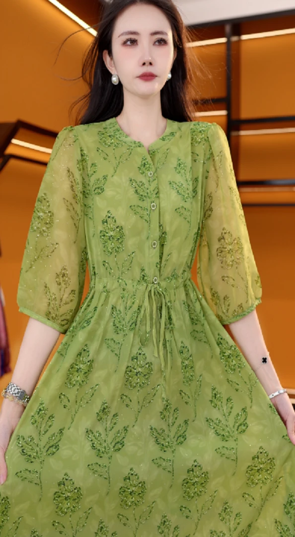 XT1087新款时尚百搭气质减龄连衣裙-悠悠