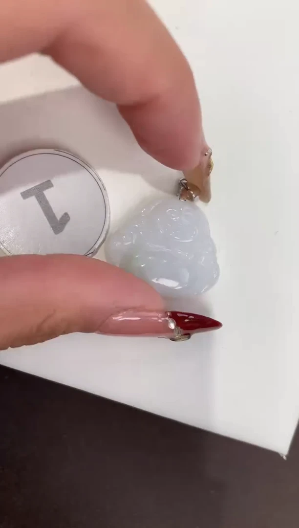 颈饰银S925镶嵌翡翠天然缅甸a货翡翠