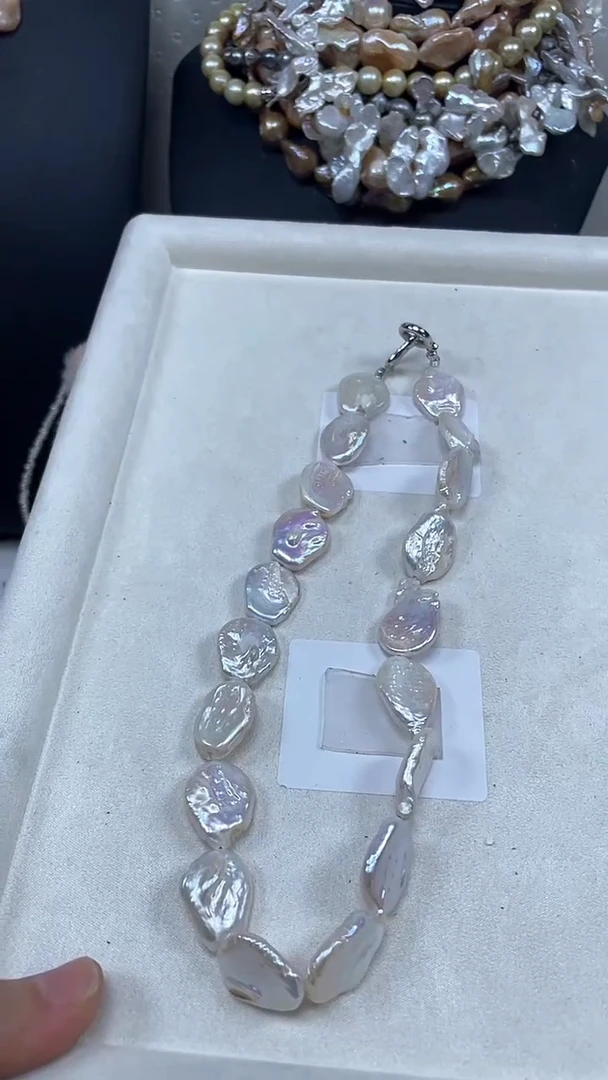 未镶嵌淡水珍珠项链【纯恬巴洛克饰品】