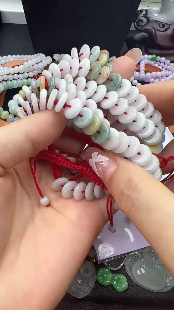 未镶嵌手串翡翠成人款平安扣多样性发其一（不退不换）