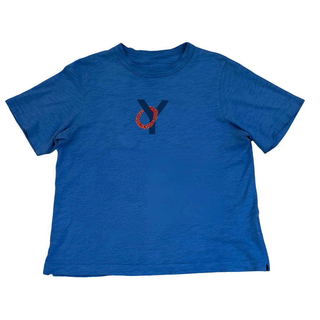 衣服链接打底衫刺绣情侣印花休闲秋季olT恤蓝色夏季半袖