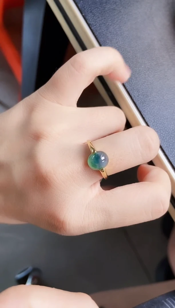 翡翠戒指银S925镶嵌56898