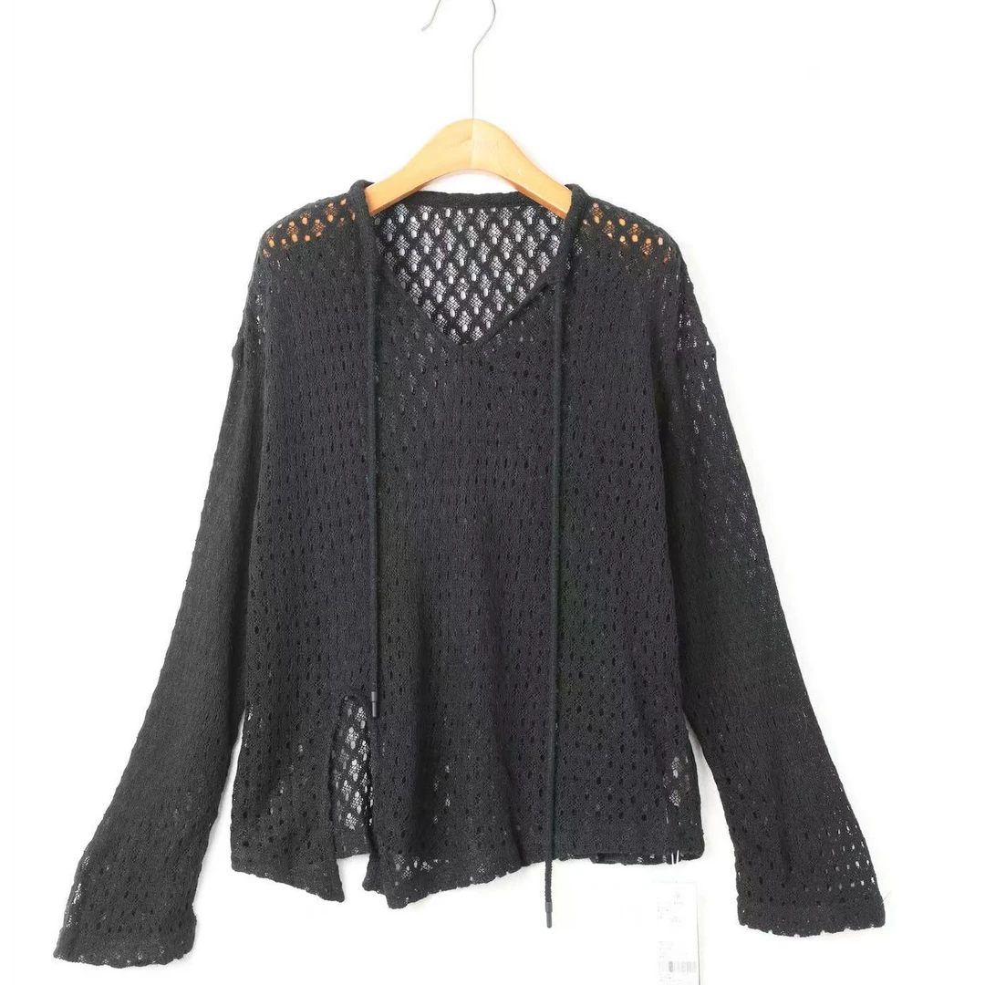 【专场PO价】西町村屋休闲文艺慵懒感镂空罩衫套衫HA9111001