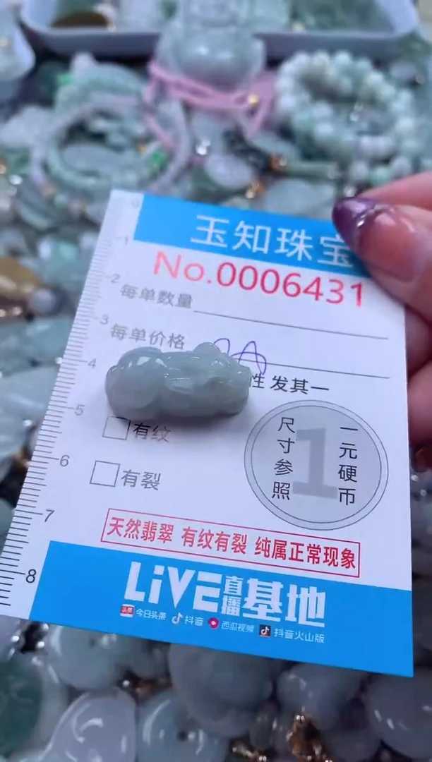 翡翠未镶嵌吊坠(不含链)6431
