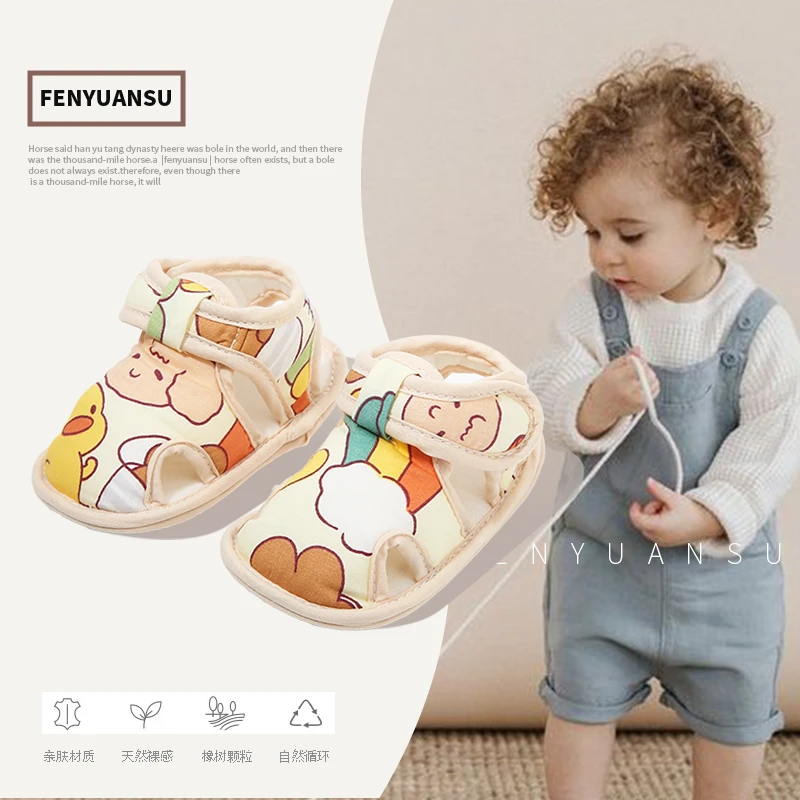 夏季婴幼儿凉鞋宝宝鞋子软底步前鞋小月龄布鞋0-1岁婴儿学步鞋男6