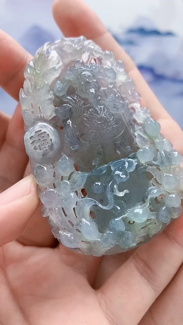未镶嵌定制翡翠4829bb-毛货挂件24