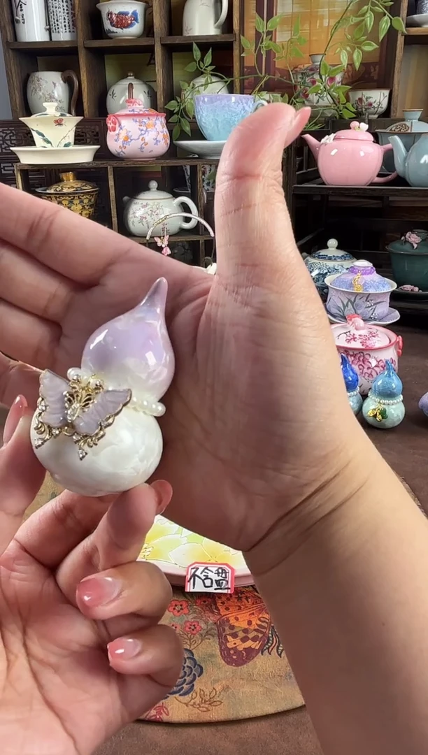 结晶釉葫芦带提溜-紫