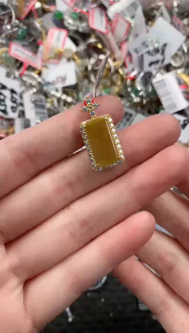 银S925镶嵌戒指翡翠555----8