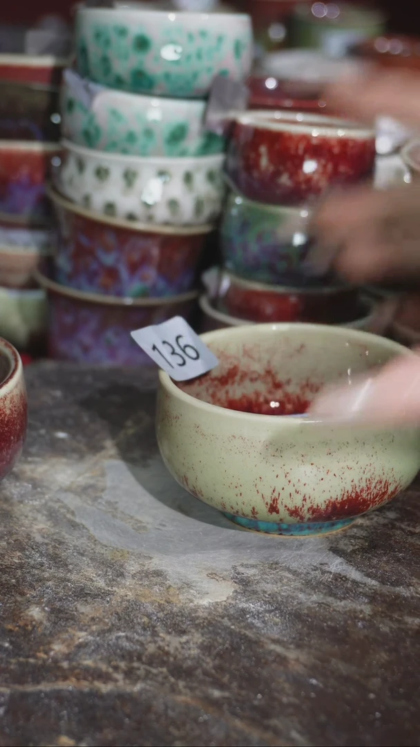 摆件精品窑变钧瓷茶器