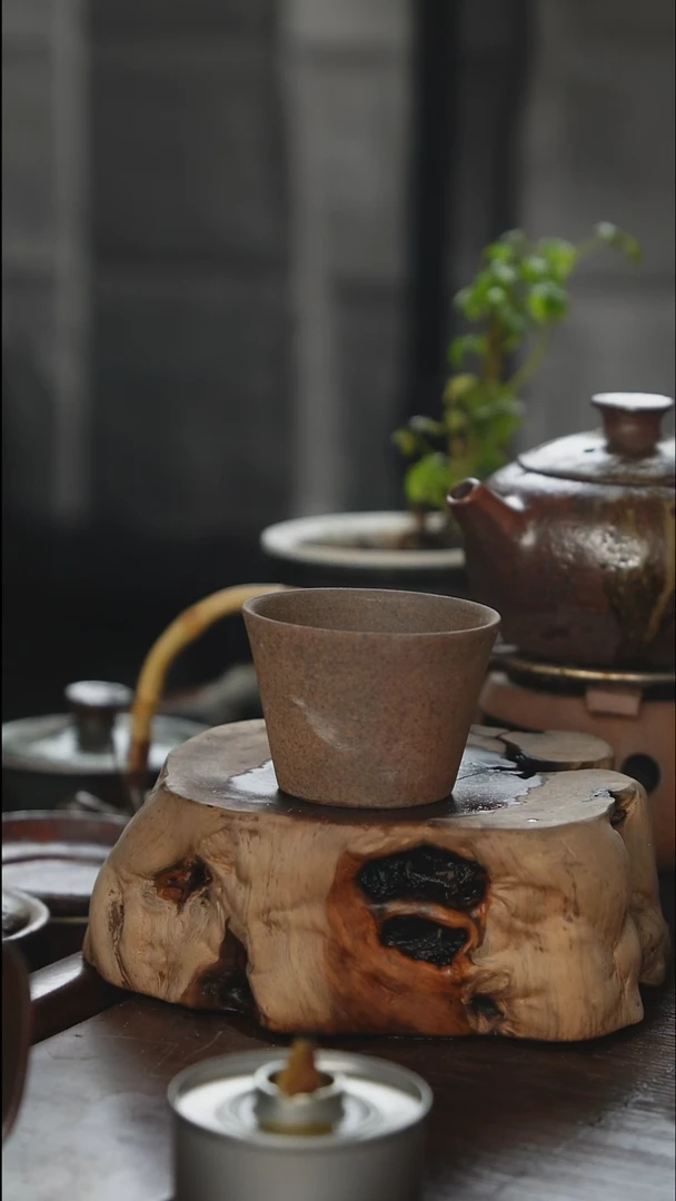 紫砂全手工直筒杯+南蛮烧