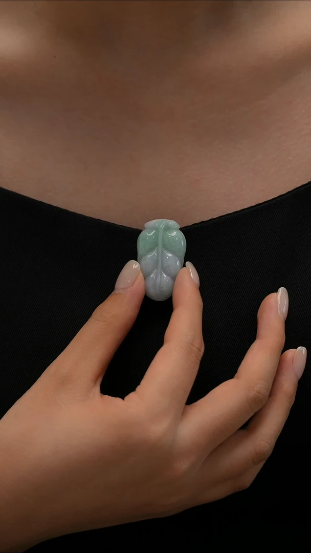 颈饰未镶嵌翡翠叶子