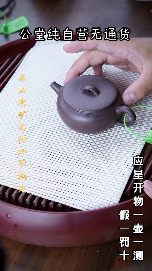 茶壶紫砂大水潭天青泥 大彬诗意 170cc