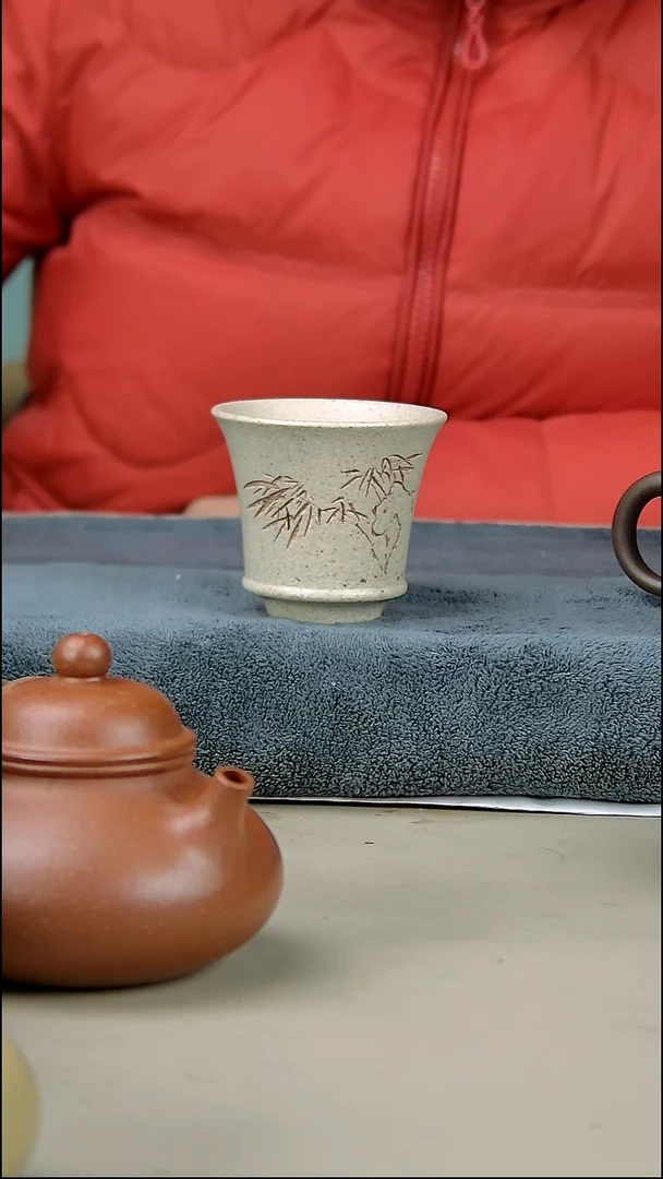 茶壶紫砂110白玉段杯子