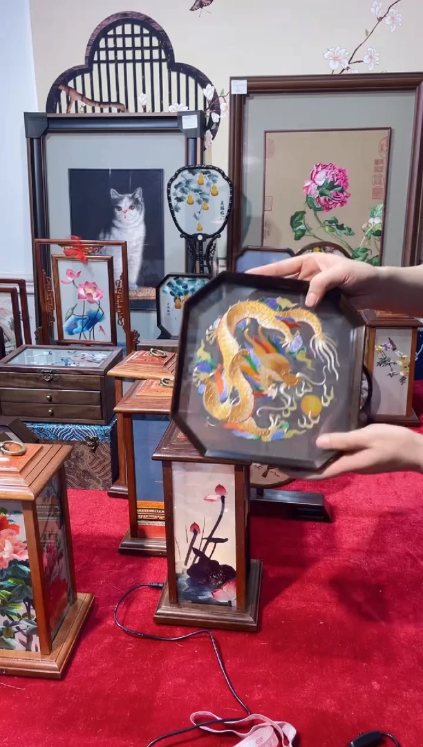 织绣精品苏绣手工刺绣，成品摆件10