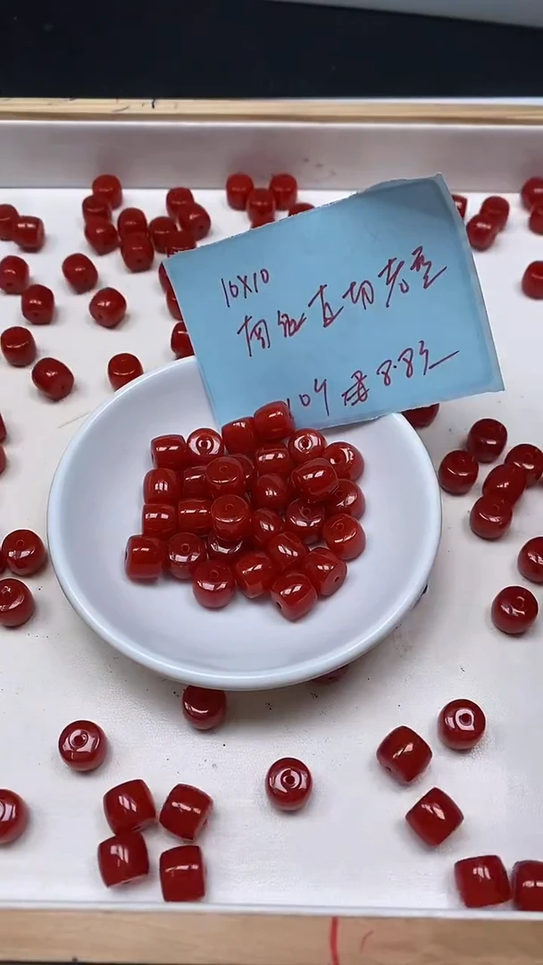 未镶嵌散珠南红玛瑙E551 南红 直切10*10mm10颗8.8元