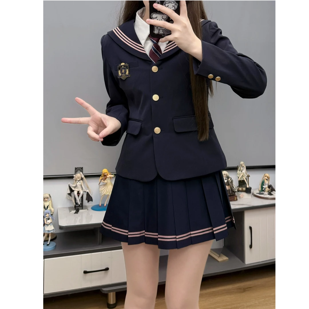 日系纯色学院风翻领翻领西装上衣职业小香风温婉风春秋气质长袖