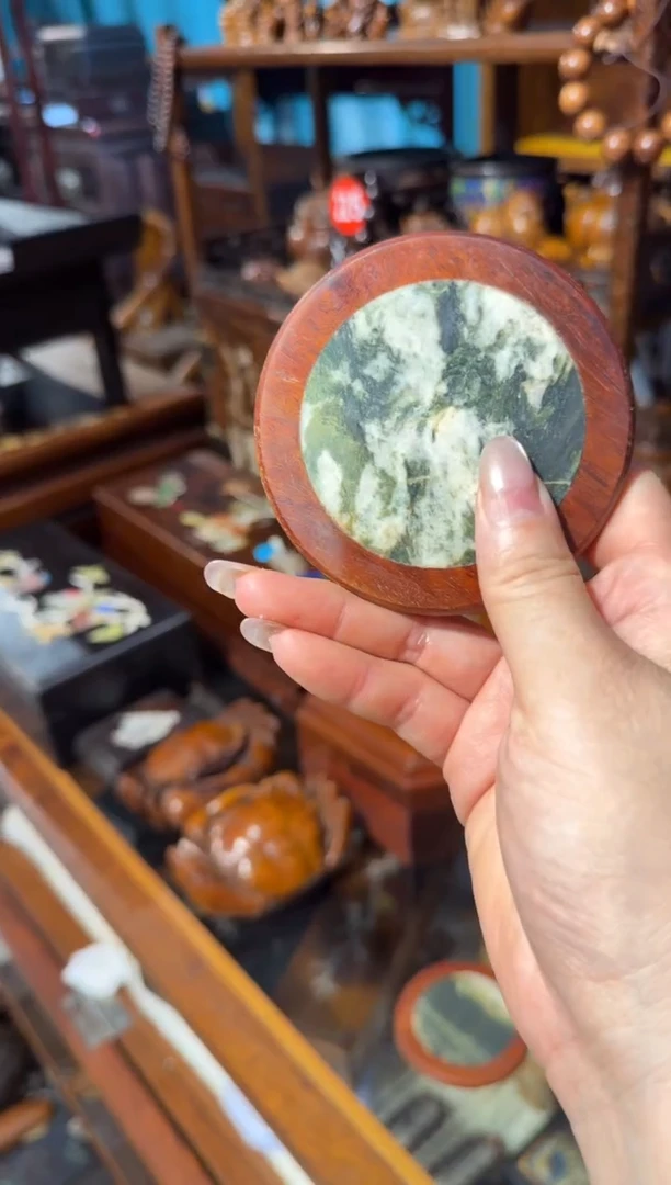 木镶嵌云石板杯垫28.888888