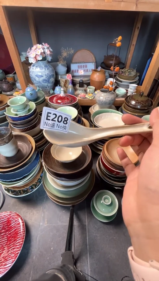 瓷片小*e208手工异型勺