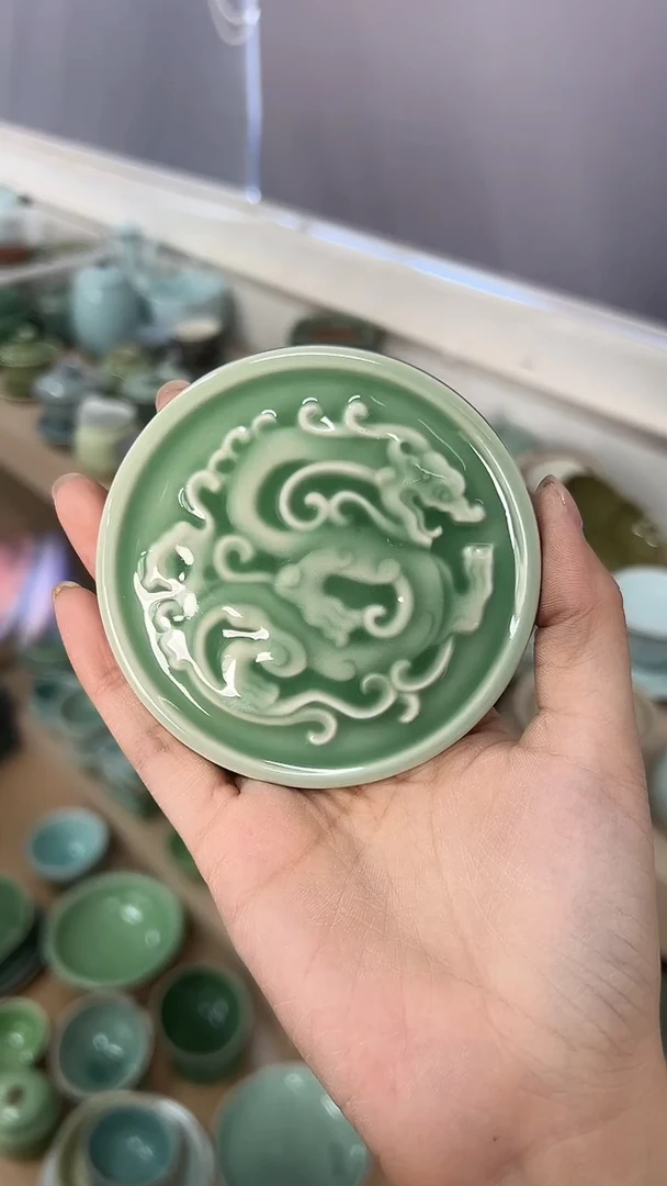 龙泉云间青瓷小米茶器
