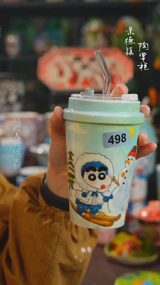 景德镇高温釉下彩原创手绘陶瓷