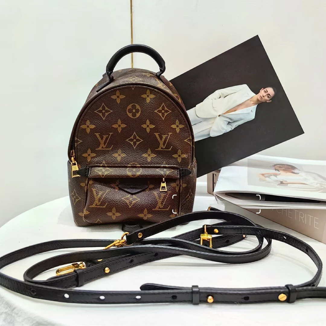 99新 LouisVuitton/路易威登 经典老花迷你双肩包