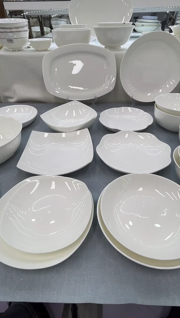 骨瓷纯白骨瓷8花2个8饭2个8贵龙1个8三角1个
