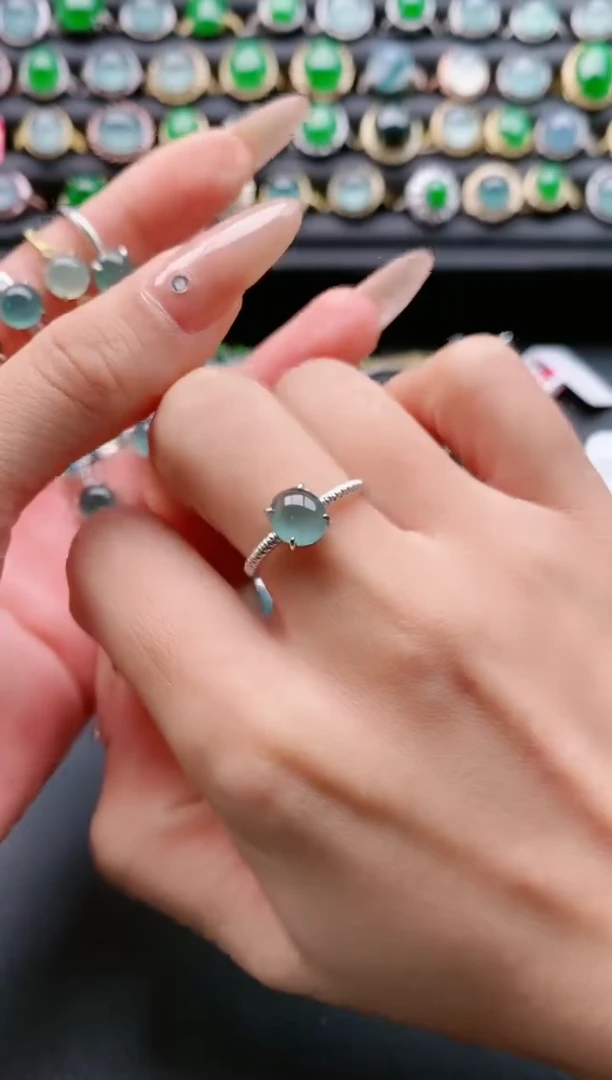 【闪购商品】翡翠戒指银S925镶嵌11111