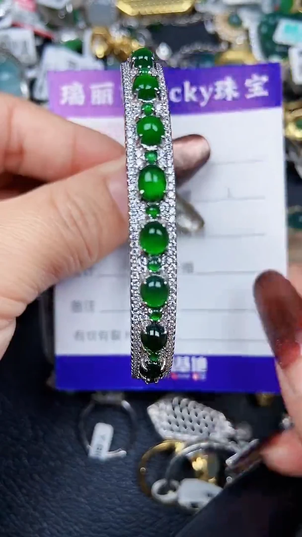 颈饰银S925镶嵌翡翠1648