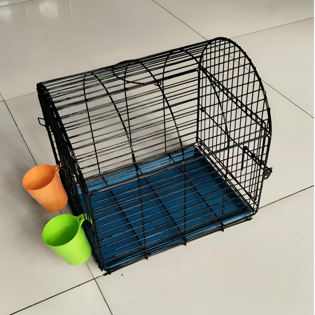公鸡媒笼上山笼鸡媒养殖笼手提鸡笼烤漆钢筋金属笼驯养笼