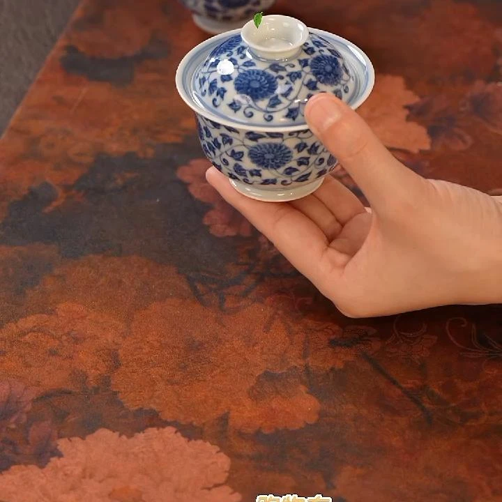 【小乔赏瓷】望月怀古缠枝小盖碗