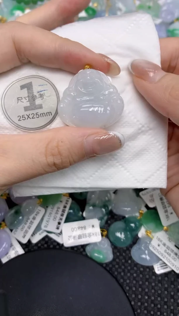 颈饰18K金镶嵌翡翠11111111