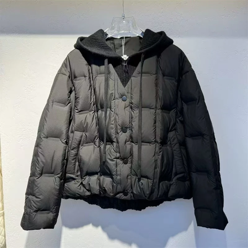 新款鹅绒韩版时尚带帽百搭现货羽绒服SSS
