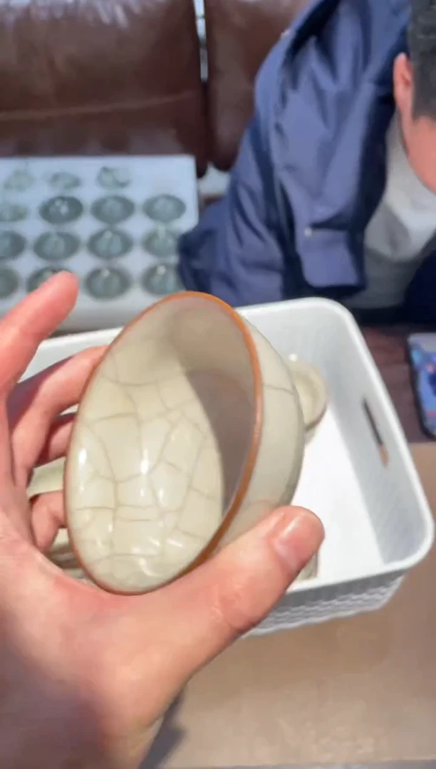 118窑承青瓷猪油冻碗型杯