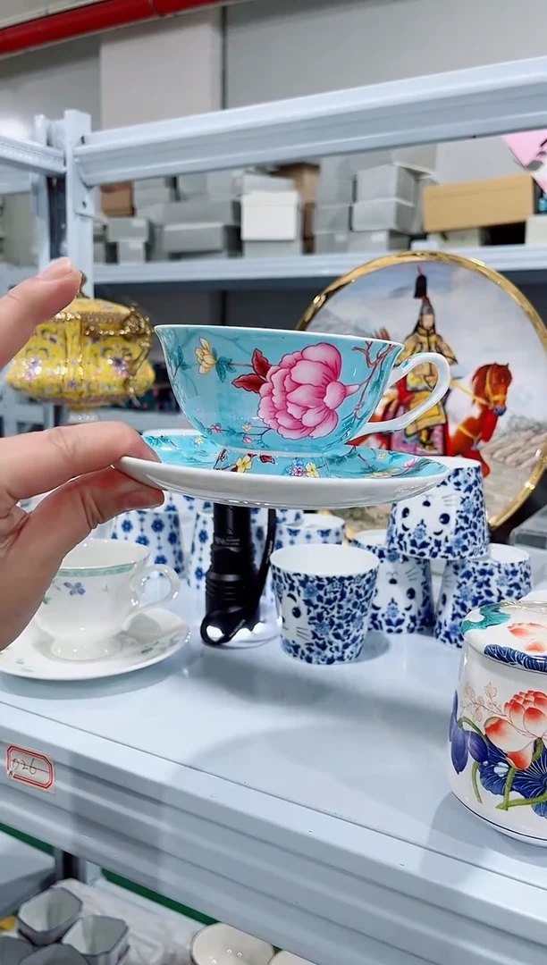 瓷片日用陶瓷（简装）咖啡杯一套