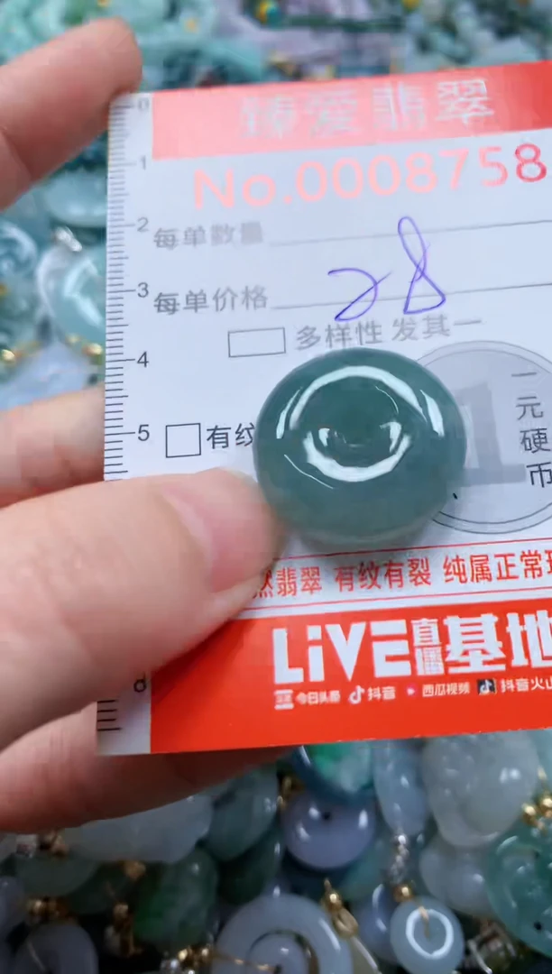翡翠未镶嵌吊坠(不含链)8758
