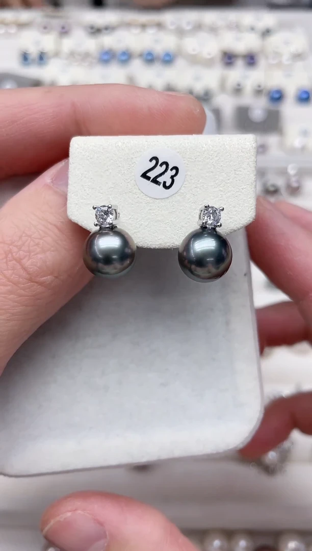 【闪购商品】海水珍珠耳饰银S925镶嵌耳饰