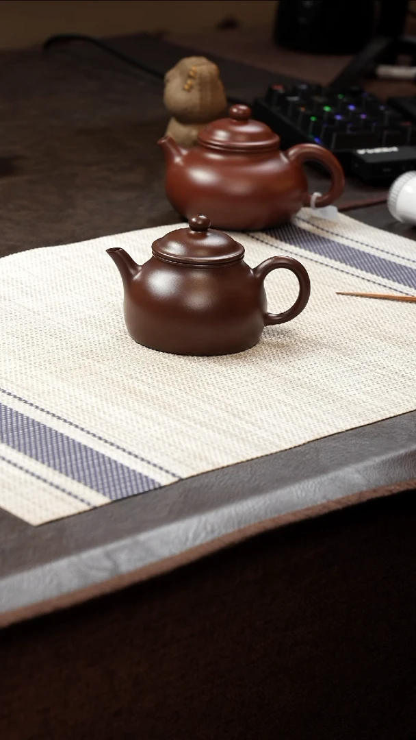 茶壶紫砂壶·17老紫泥怀隐壶125cc