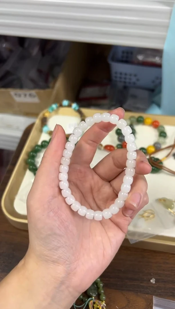 项链未镶嵌和田玉和田玉白玉直切手链[2525]